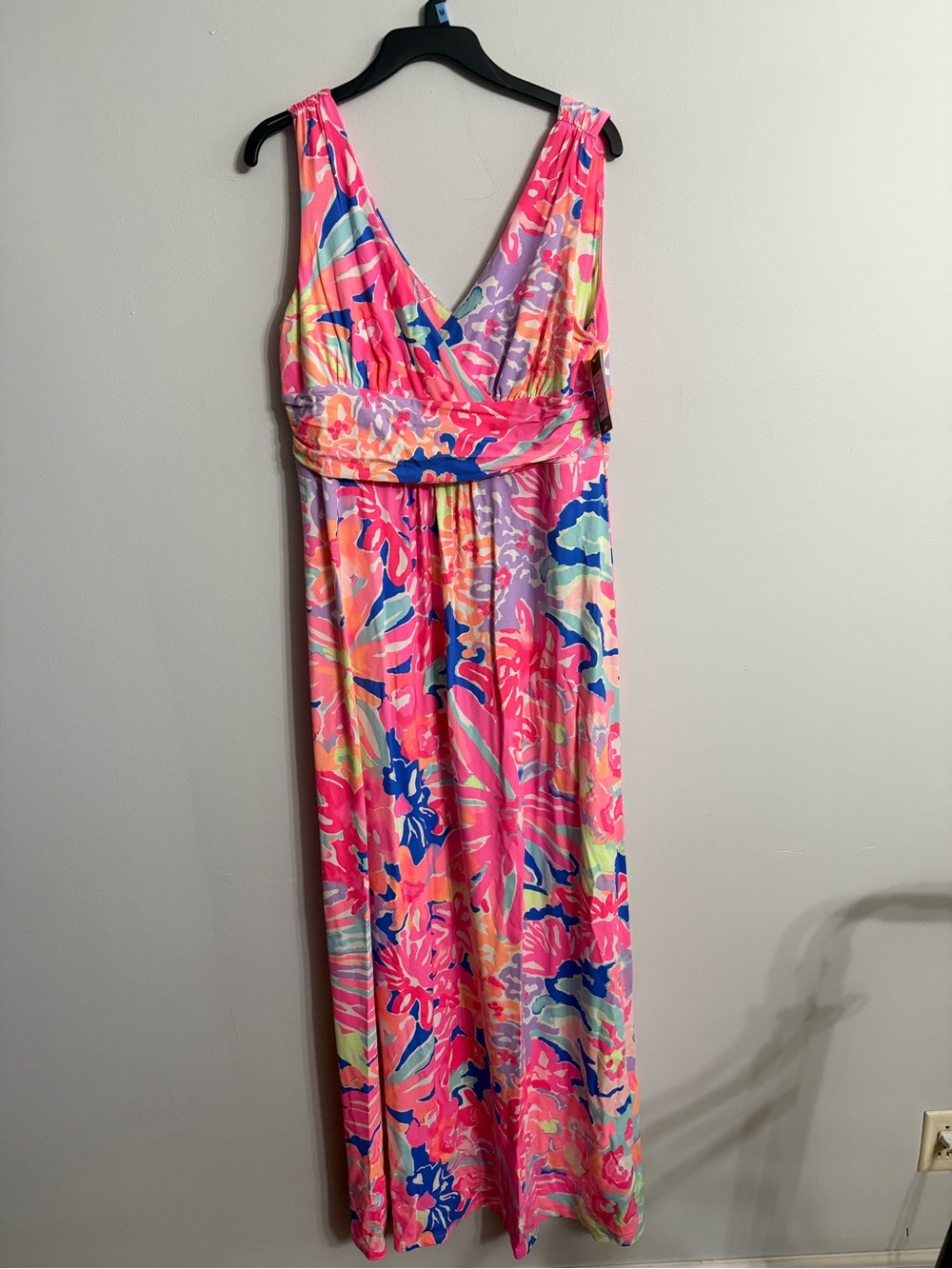 Bright Pink Floral Maxi One-Piece
